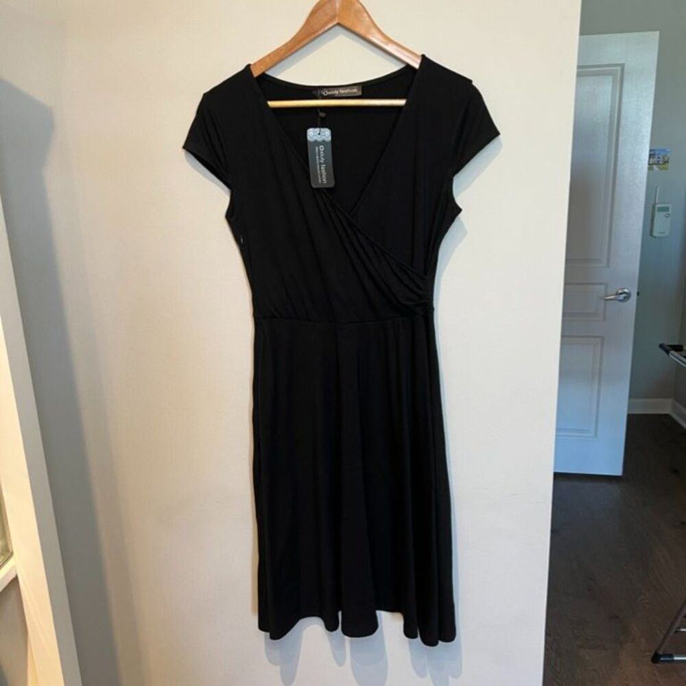 Oxiuly Fashion Black Dress Size M